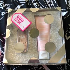 PINK body mist and body lotion!!